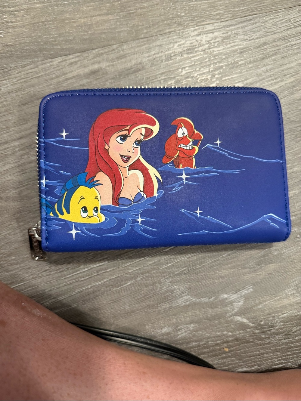 Loungefly Disney Ariel Navy Blue Mini Backpack and Zip Wallet Set - Picture 4 of 5